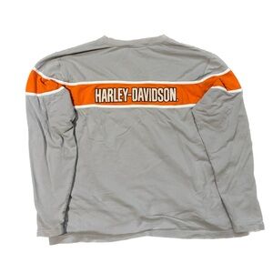 True Vintage Harley-Davidson Men's /Women’s Long Sleeve Gray and Orange quarter